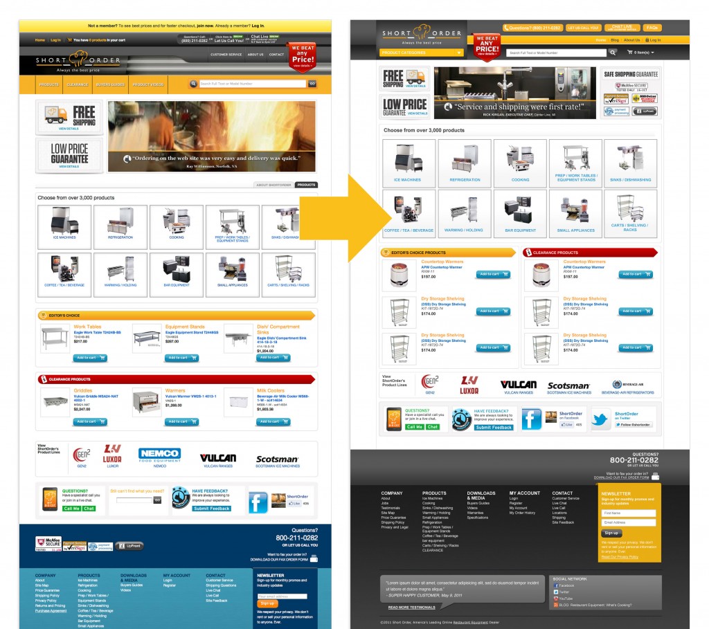 Short Order Homepage Redesign